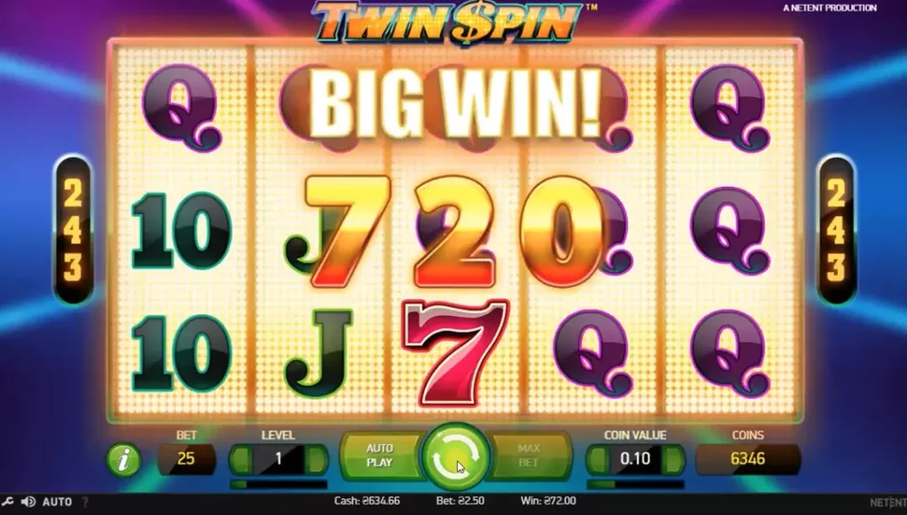 Большой выигрыш в Твин Спин